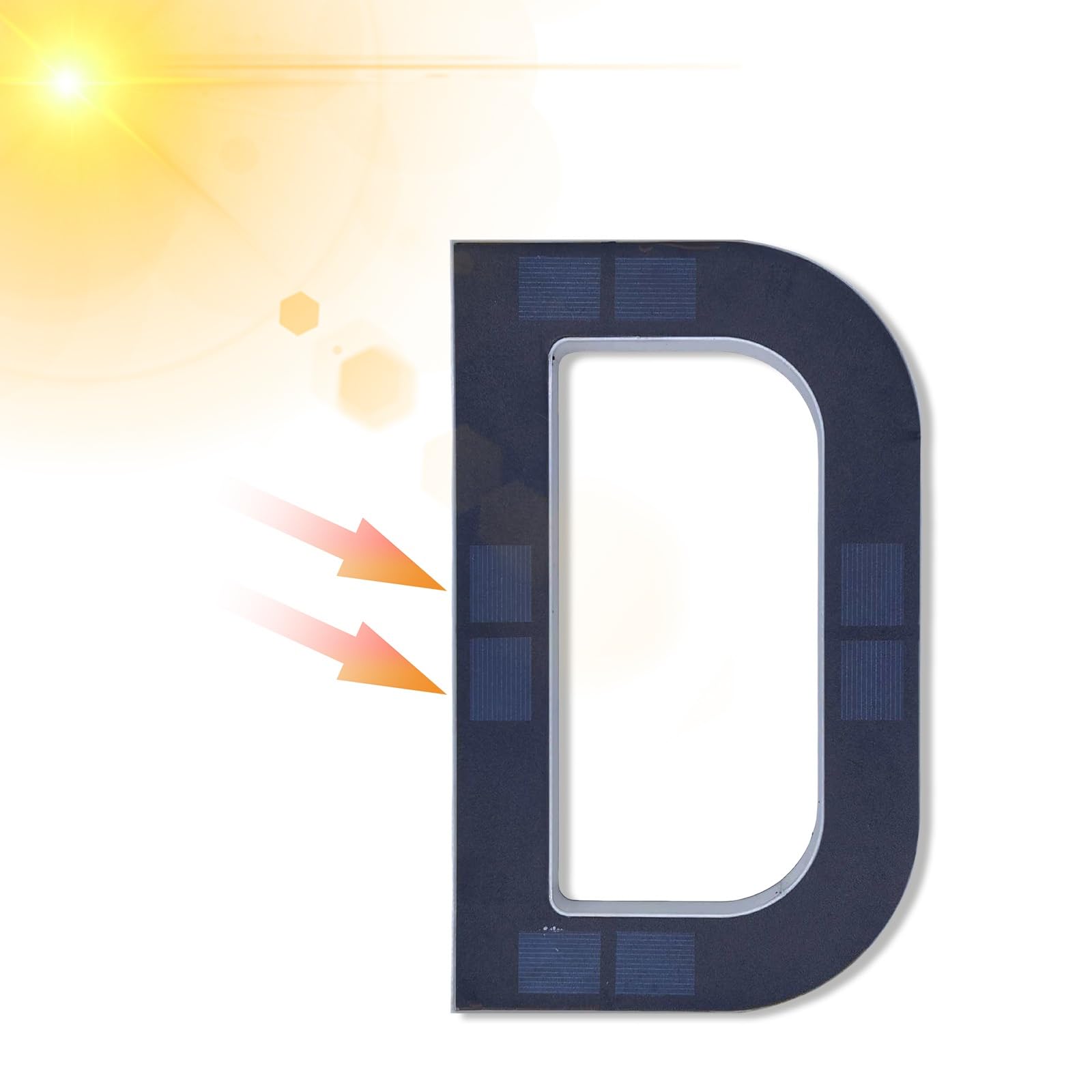 Hausnummernschild, Solarenergie-Hausnummern-Lampe, IPX4, wasserdicht, beleuchtete Hausnummern, intelligenter Sensor, Adressschild-Licht(0)