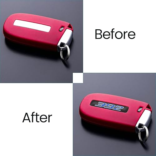 Miniatura 7 de TOOLEPIC Juego de 2 insignias para llavero Dodge Challenger Charger Durango y Jeep Grand Cherokee 2015-2024  Las mejores calcomanías incrustaciones