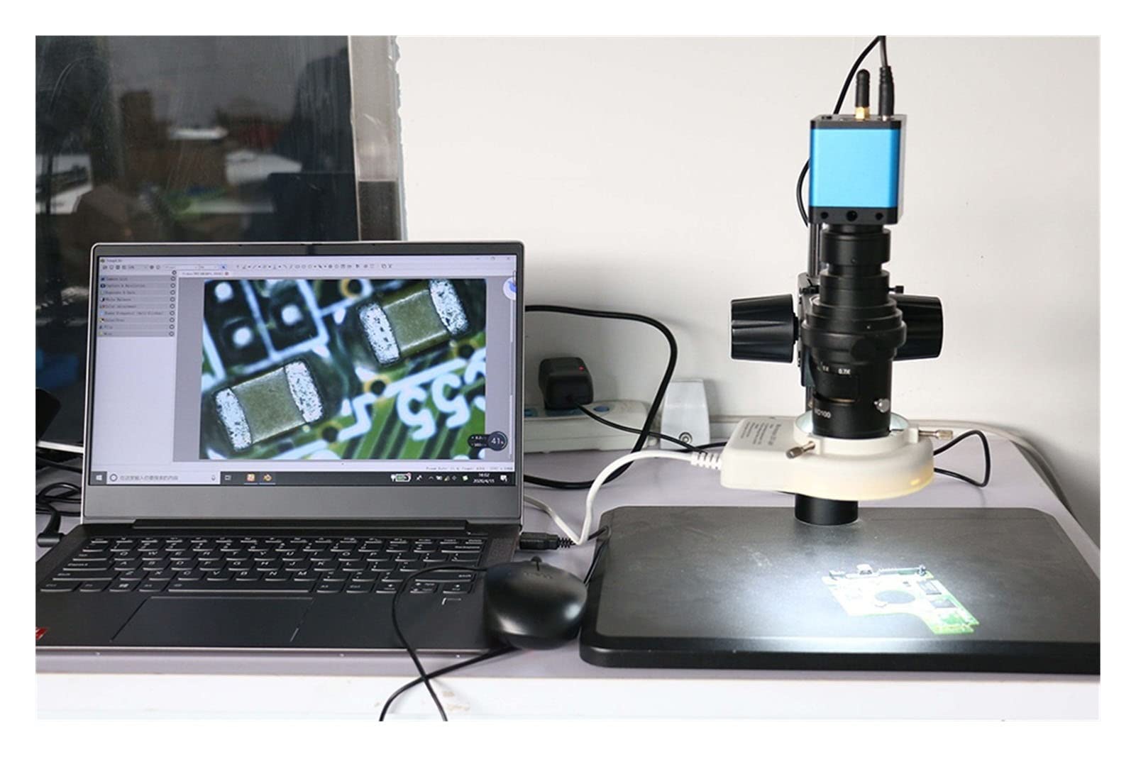 Fotocamera digitale per microscopi 10. 0x 5mp. Microscopio di saldatura WiFi WLAN. Interfaccia 1080p Camera industriale C Tipo Telecamera di rete 10 0x C. Lente bayonet.