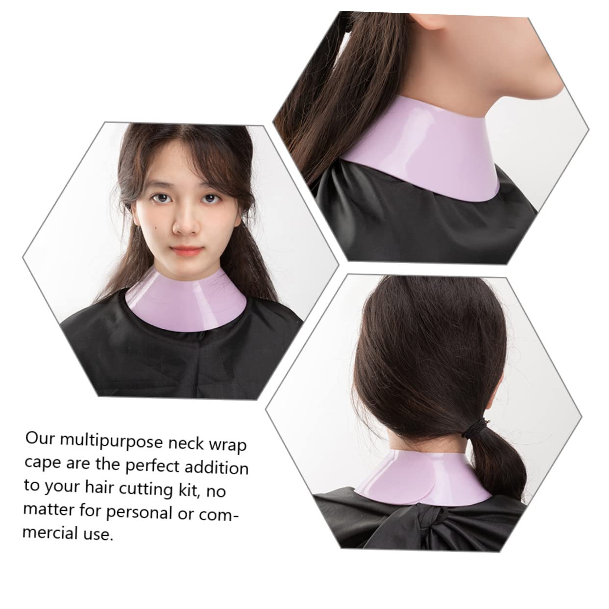 FOMIYES 4pièces Cape De Coiffure Silicone Pour Du Cou Châle De Barbier Pour Coupe Et Des Cheveux Accessoire Pratique Pour Salons Et Usage Domestique