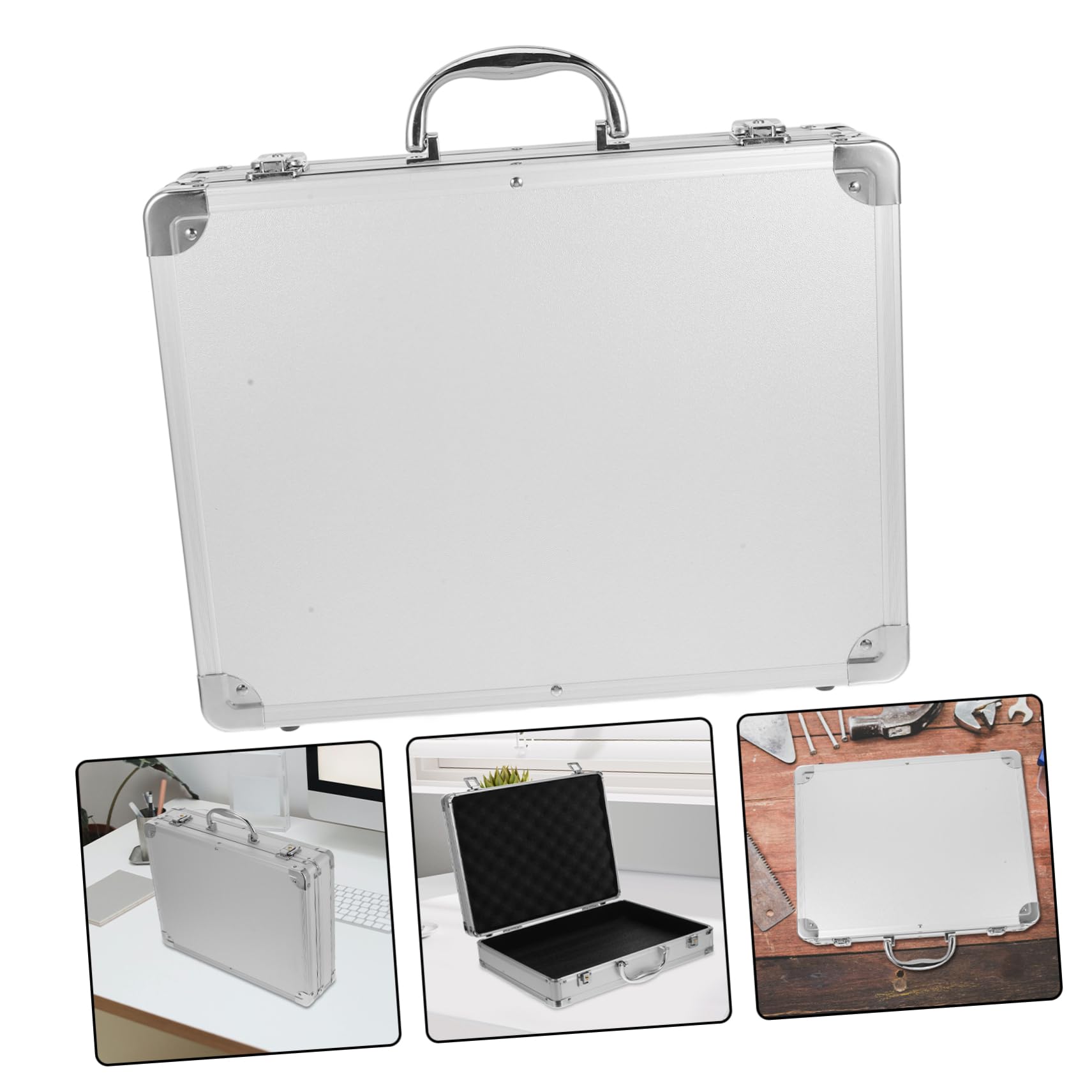NUOBESTY Degli Attrezzi Multifunzionale in Alluminio Scatola Immagazzinaggio Capacità Maniglia Rinforzata Organizer Per Utensili Portatile Valigetta Per Trasporto Degli Attrezzi e