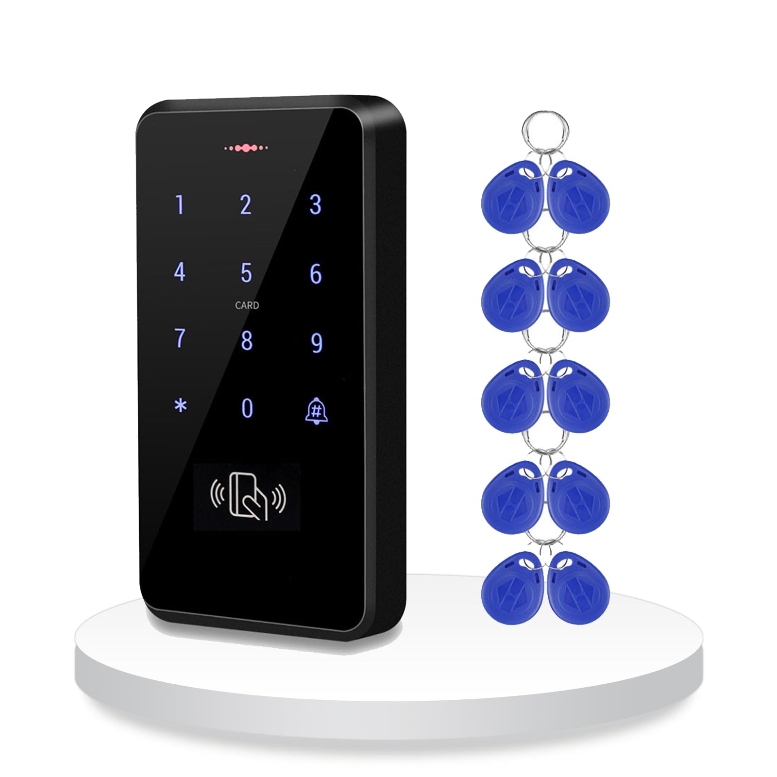 ReaIOKbii Outdoor Waterproof RFID Keyboard Touch Screen Access Control System, IP68, 125 kHz Card Reader, 10 EM4100 Keyrings - Image 2