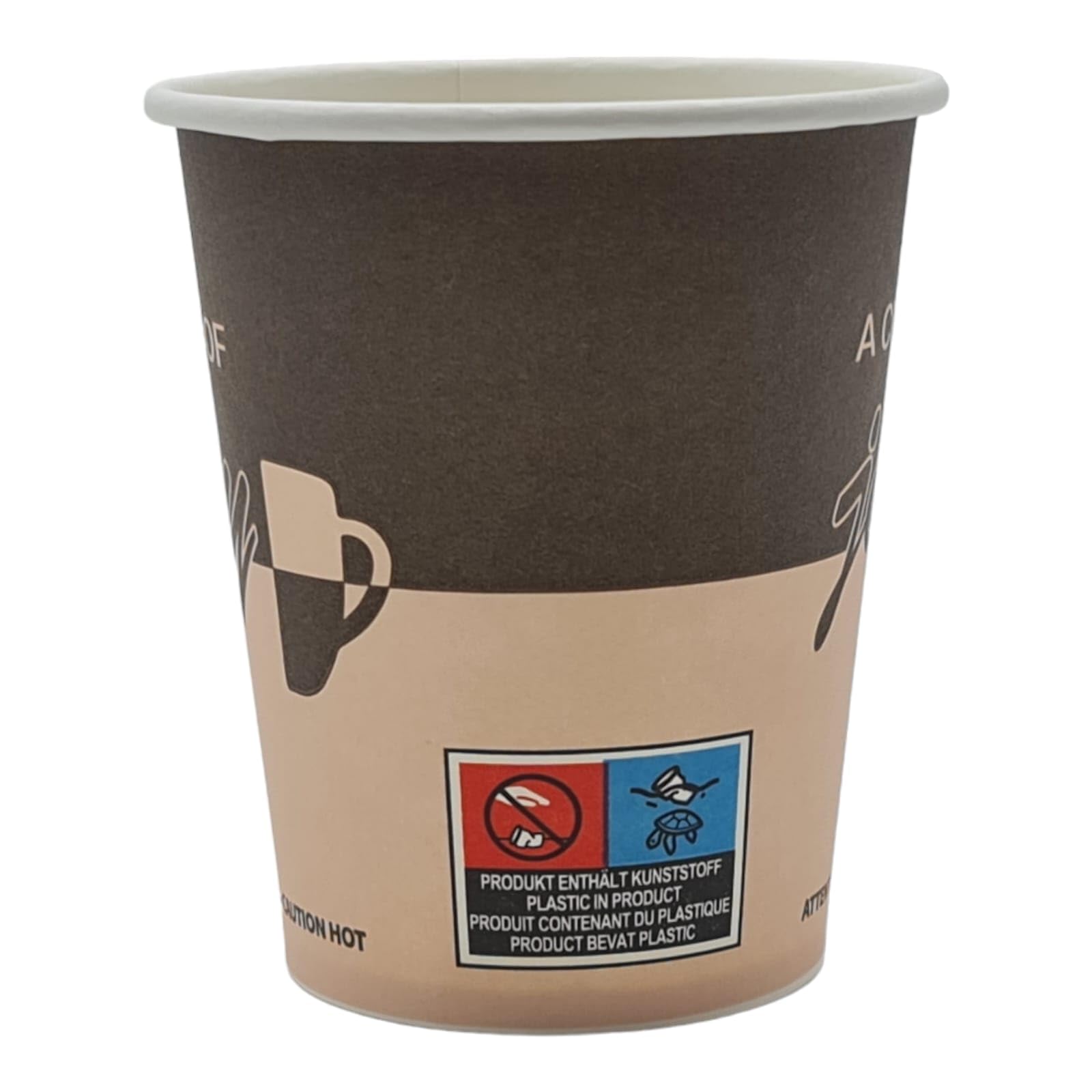 Lot de 1000 gobelets à café en carton à emporter - 200 ml - Avec revêtement - Pour café/thé - Gobelets en carton jetables - Verre jetable - 0,2 l