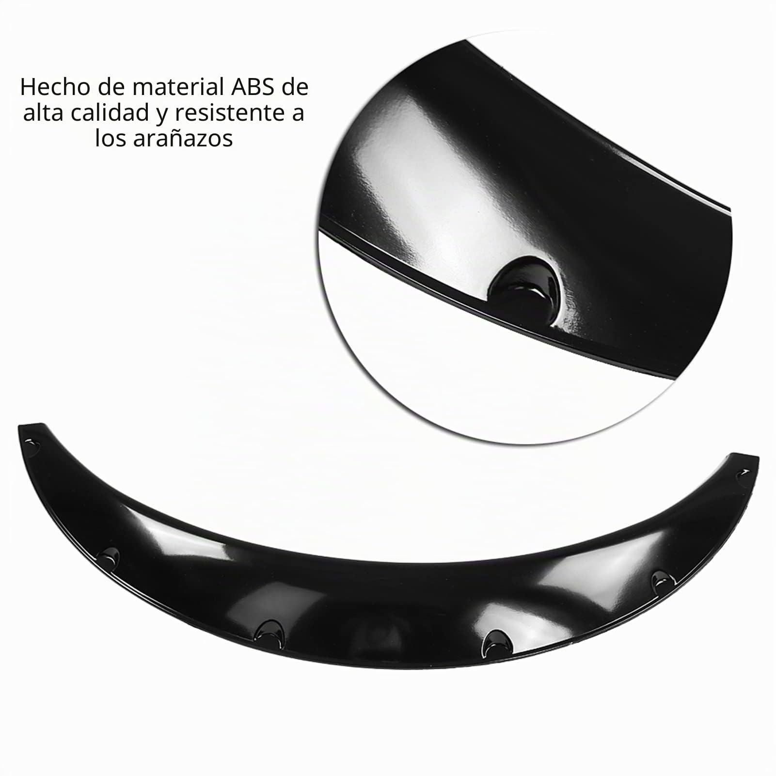 Guardabarros Delanteros y Traseros Flexibles para Coche, Guardabarros de Coche 4 Piezas de 90 mm / 3,5 Pulgadas, Rueda de Carrocería Arcos Universales Extra Anchos de Rueda