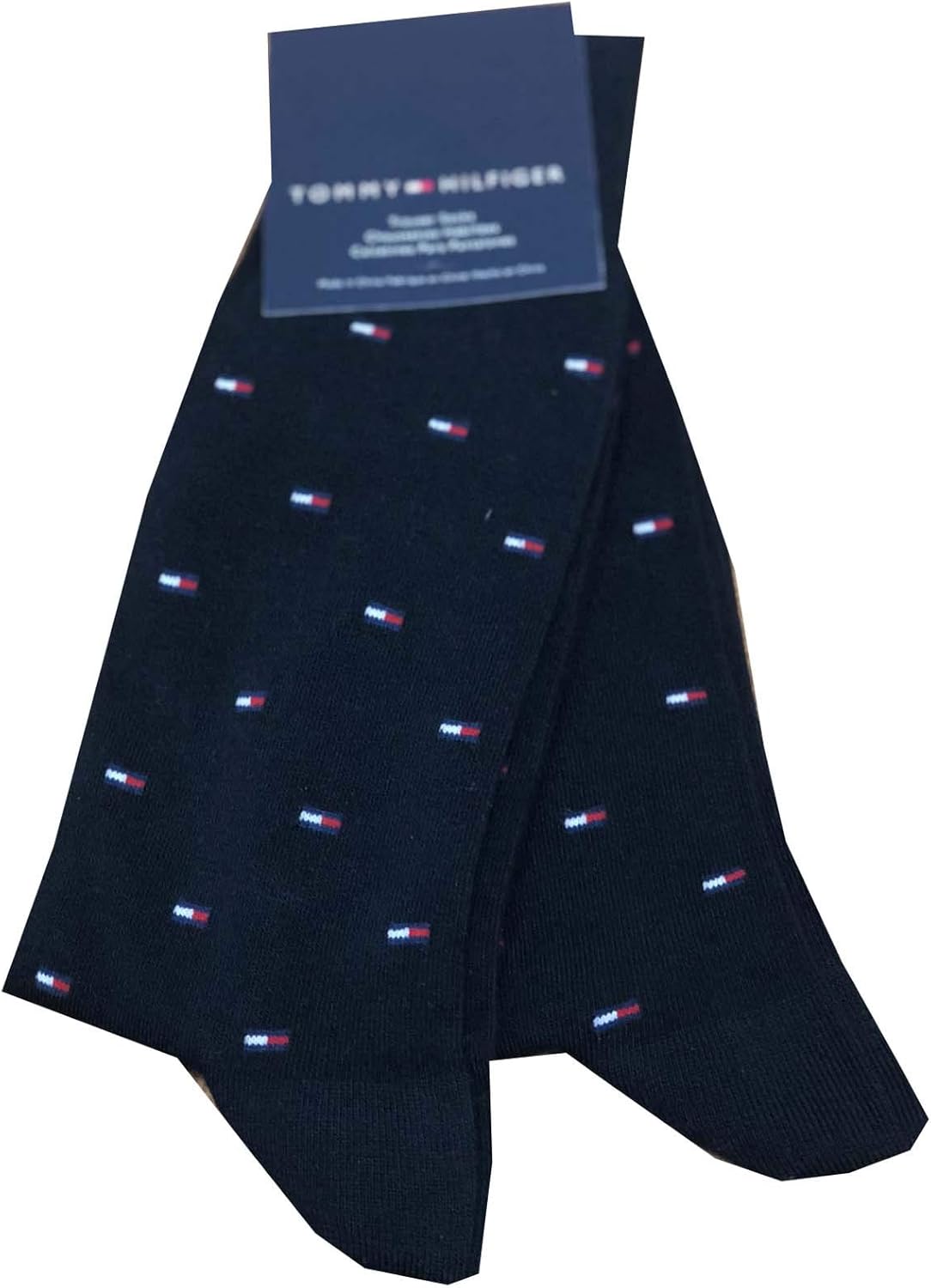 Tommy Hilfiger Mens Multi Logo Dress Trouser Socks (One size, Navy)