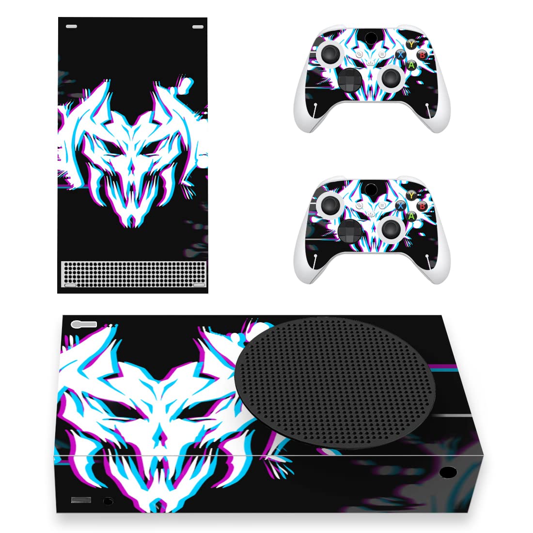 playvital Psychedelic Pink Custom Vinyl Skins for Xbox Series S, Wrap Decal Cover Stickers for Xbox Series S Console Controller — view 8