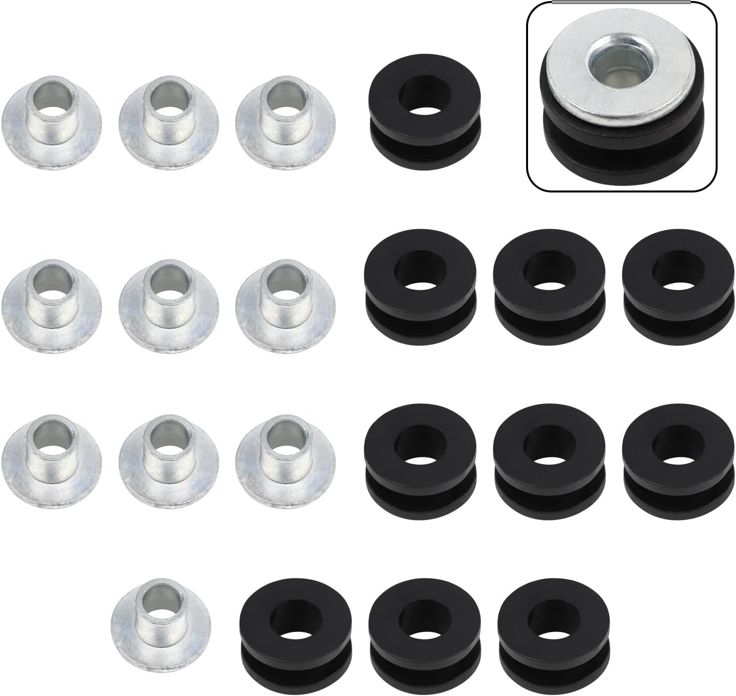 FLYPIG M6 Rubber Grommets Bolt Kit For Honda Yamaha Suzuki Kawasaki Ninja ZX-6R ZZR600 ZX-7R CBR 954 929 GSXR 600 750 1000 YZF R1 R6 Fairing Motorcycle Side Cover