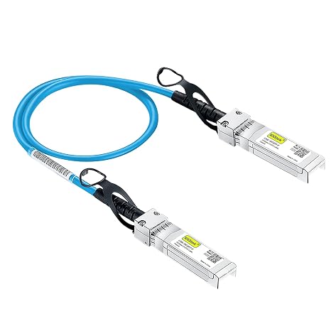 10Gtek [Blue Colored 10G SFP+ DAC Cable - Twinax SFP Cable for Ubiquiti UniFi Devices, 0.3-Meter(1ft)