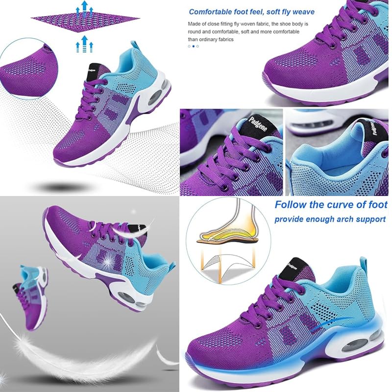 Womens Sneakers Air Cushion Running Shoes Lightweight Tennis Walking Shoes Mesh Breathable Gym Work Fashion Sneakers Athletic Comfortable Casual,Orthopedic Shoes for Women4