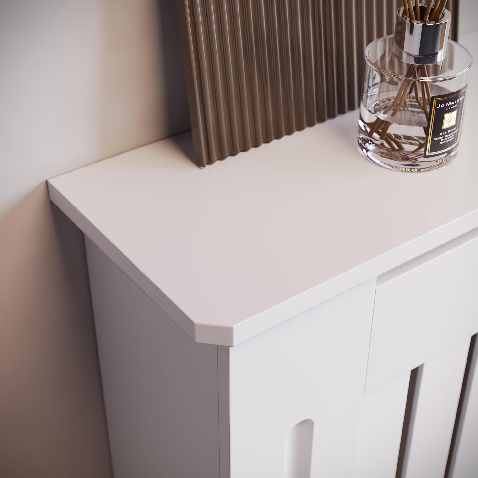 SIRHONA - Cubierta radiador, mamparo vertical, MDF lacado blanco, 78 x 19 x 81,5 cm, se puede colocar decoraciones, adecuadas para el salón, el dormitorio, el pasillo