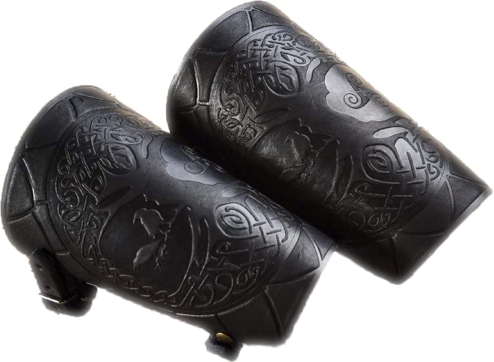 Genuine leather wrist cuffs bracers for cosplay