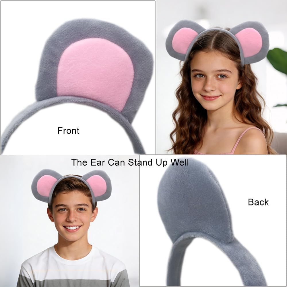 YOWOCAL Animal Ear Headband,Elastic Hair Hoop For Animal Cosplay Dress Up Costume Halloween Christmas Party Decoration - Image 4