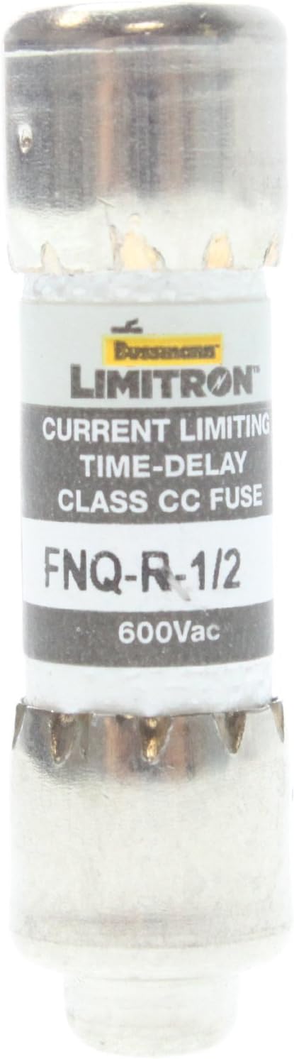 Cooper Bussmann FNQ-R-1/2 Limitron Class CC Time-Delay Fuse, 1/2-Amp, 600-Volts