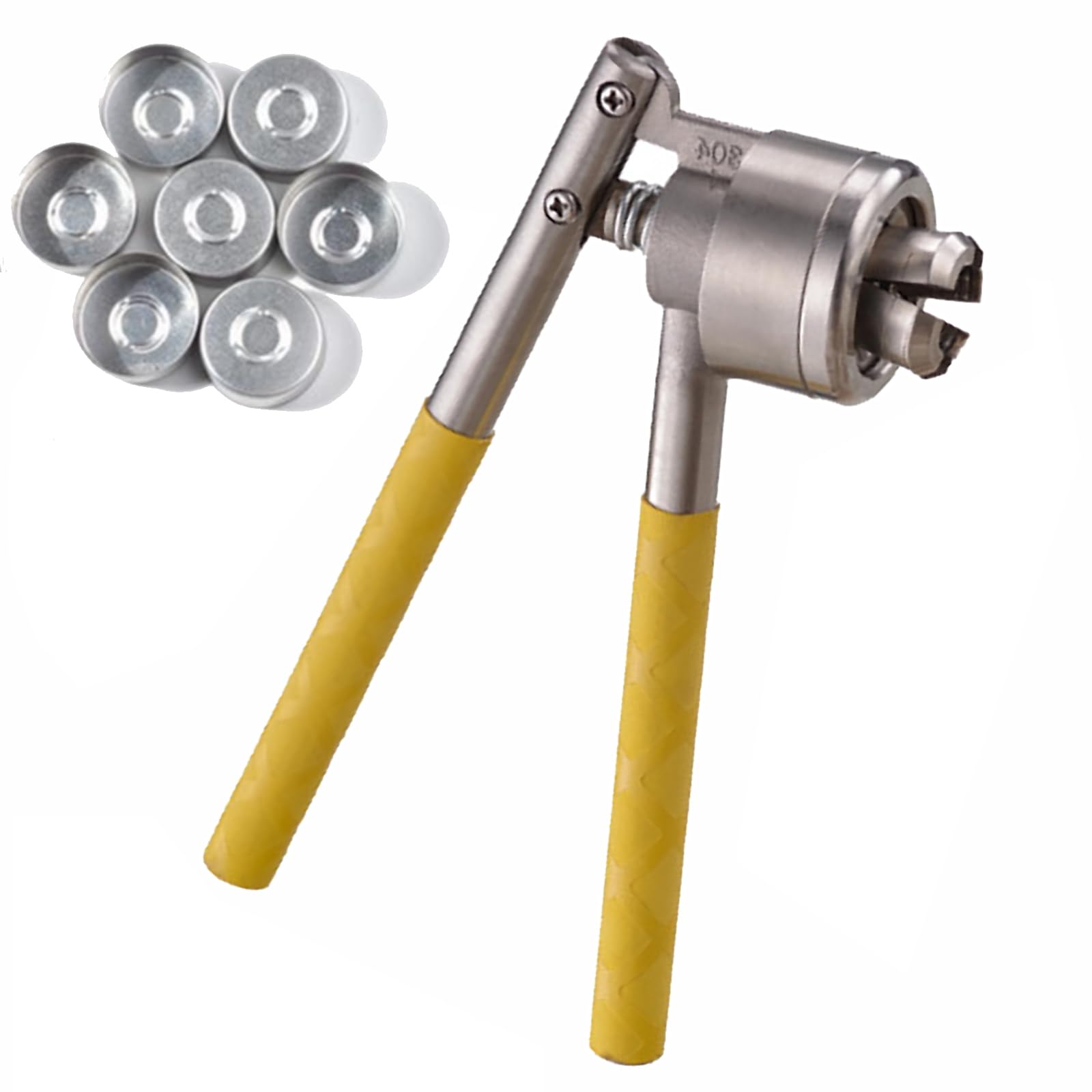 Pince à sertir 20mm jaune en acier inoxydable pour bouteilles