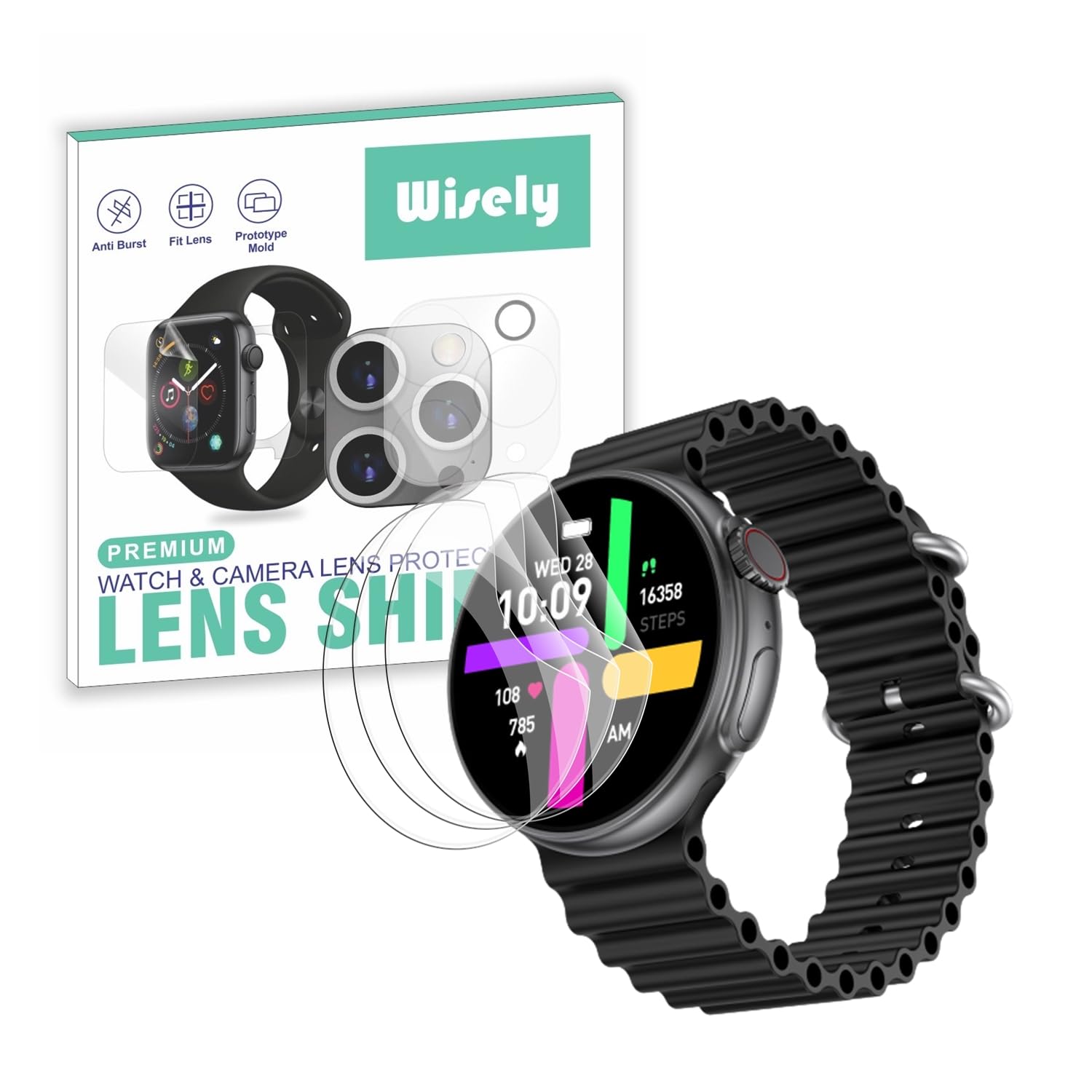 Wisely |3pcs| Screen Guard Protector For Fire Boltt Asteroid Smartwatch |1.43"| Bubble Free, Easy installation kit, HD Clear, Full Cover (B0CJP95FJ6) Amazon Price History, Amazon Price Tracker
