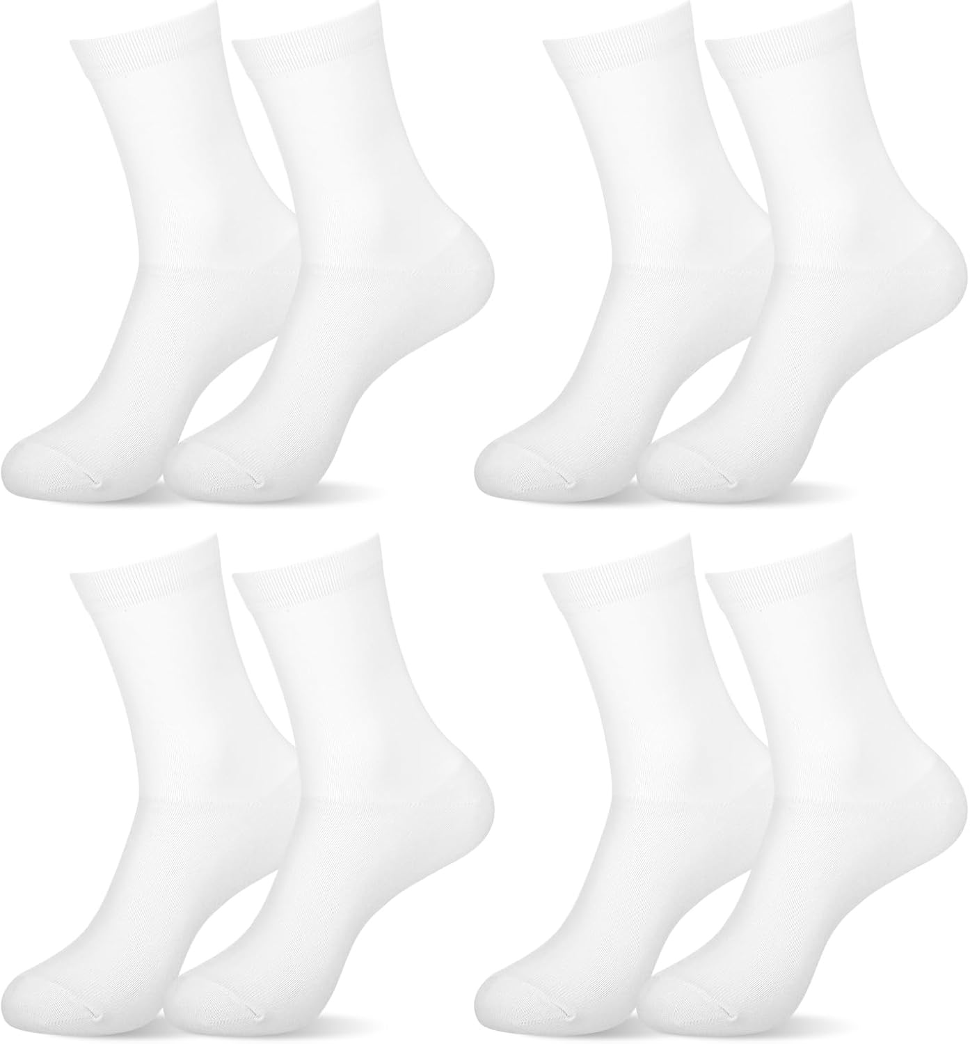 Newcotte 4 Pairs Hiking Liner Socks for Women Men Adult Lightweight Hiking Liners Calf Sweat Absorption Warm Socks