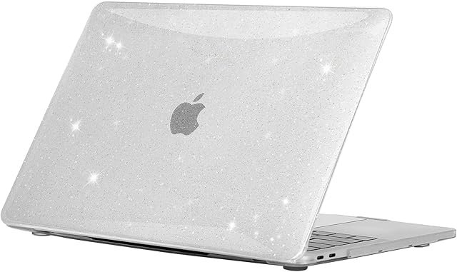 EooCoo Case compatible for NEW Macbook Air 13 inch M1 A2337 A2179 A1932 with Retina Display, 2021 2020 2019 Release, Plastic Hard Shell, Smooth Shiny Surface, Glitter Crystal