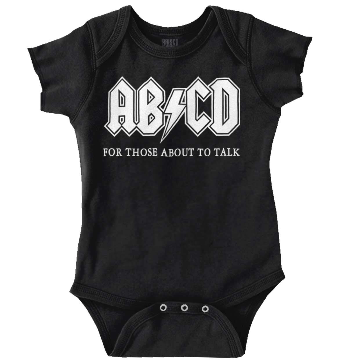 Brisco Brands ABCD Lightning Bolt Lil Rocker Music Baby Romper Boys or Girls
