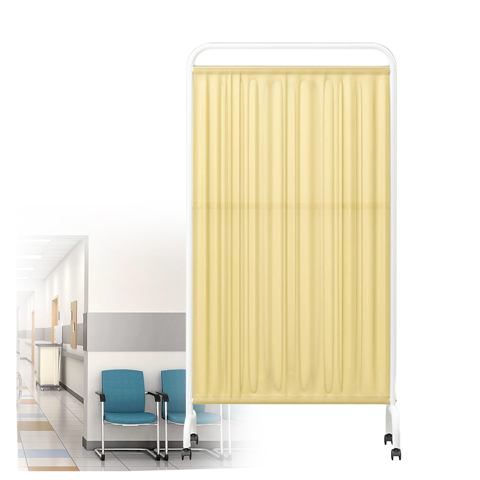Cloison de porte debout médicale pliable à 3 panneaux pour intimité totale