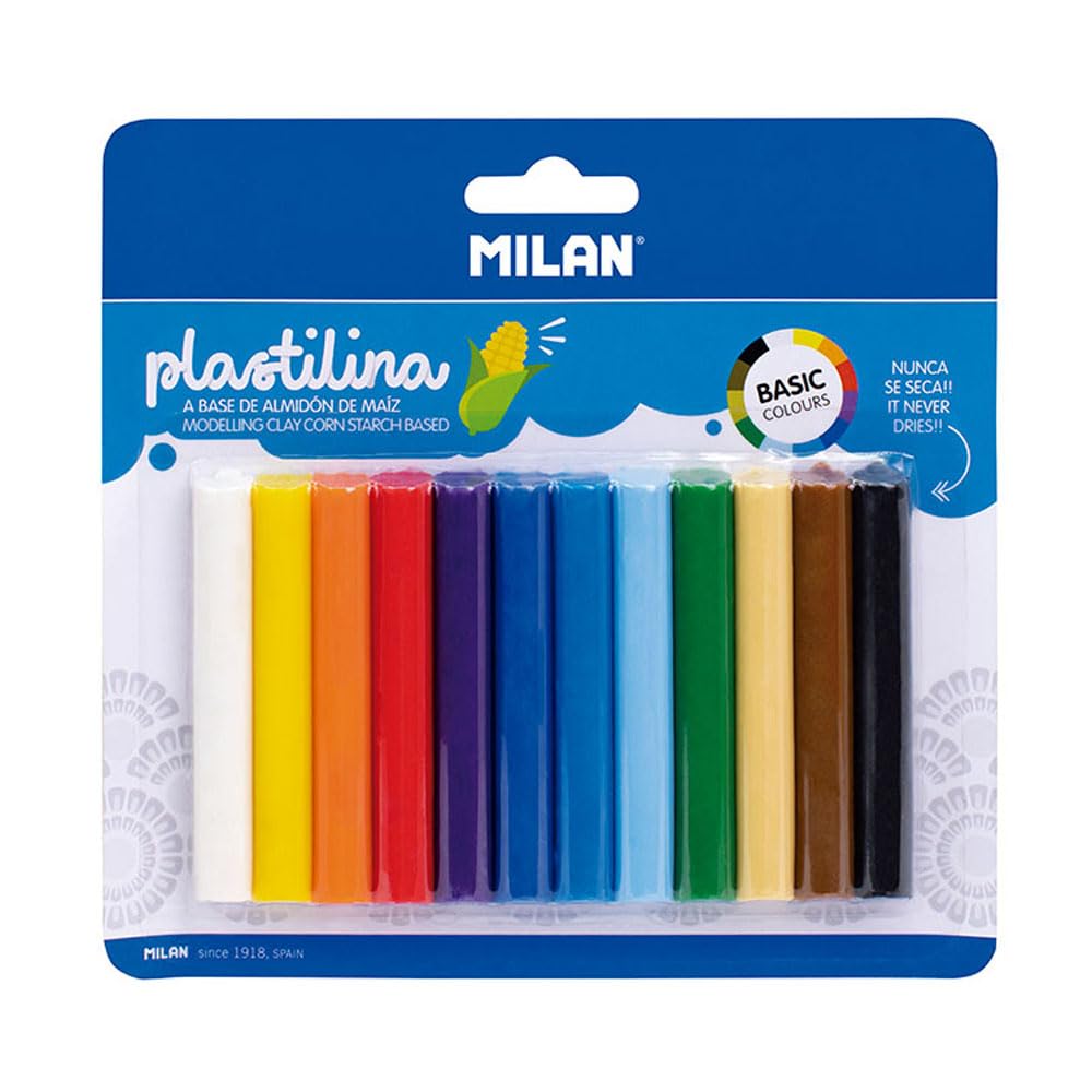 MILAN-12 barritas plastilina (140 g) (FACTIS, S.A. 914712)