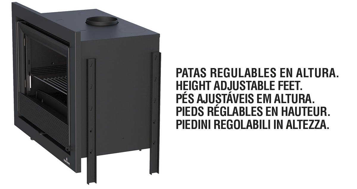 BRONPI Estufa DE LEÑA INSERTABLE Modelo PARIS-90 E D