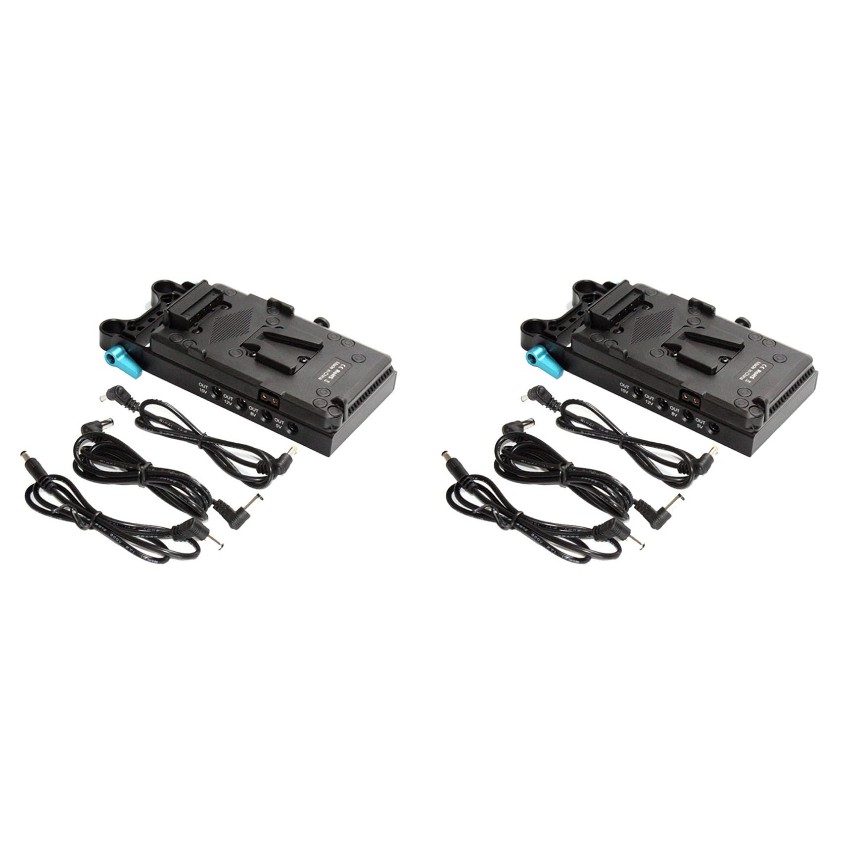2X V Mount V-Lock Adapter PłYty Akumulatora do Mocowania Akumulatora V Mount do Kamery, Lampy Wideo, Monitora, Rejestratora DźWięKu