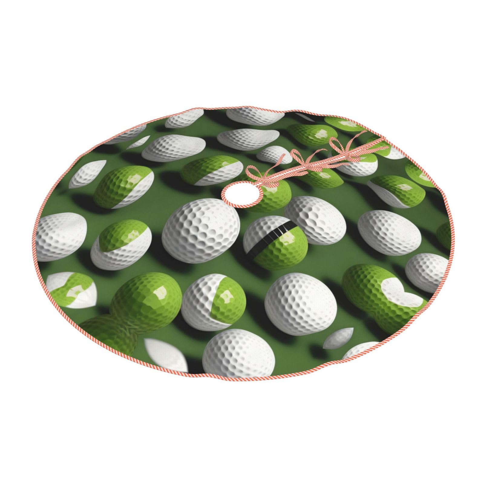 Amazon.com: Golf Ball Print Christmas Tree Dress Holiday Party Tree Dress  Decorated New Year Halloween Tree mat : Home & Kitchen
