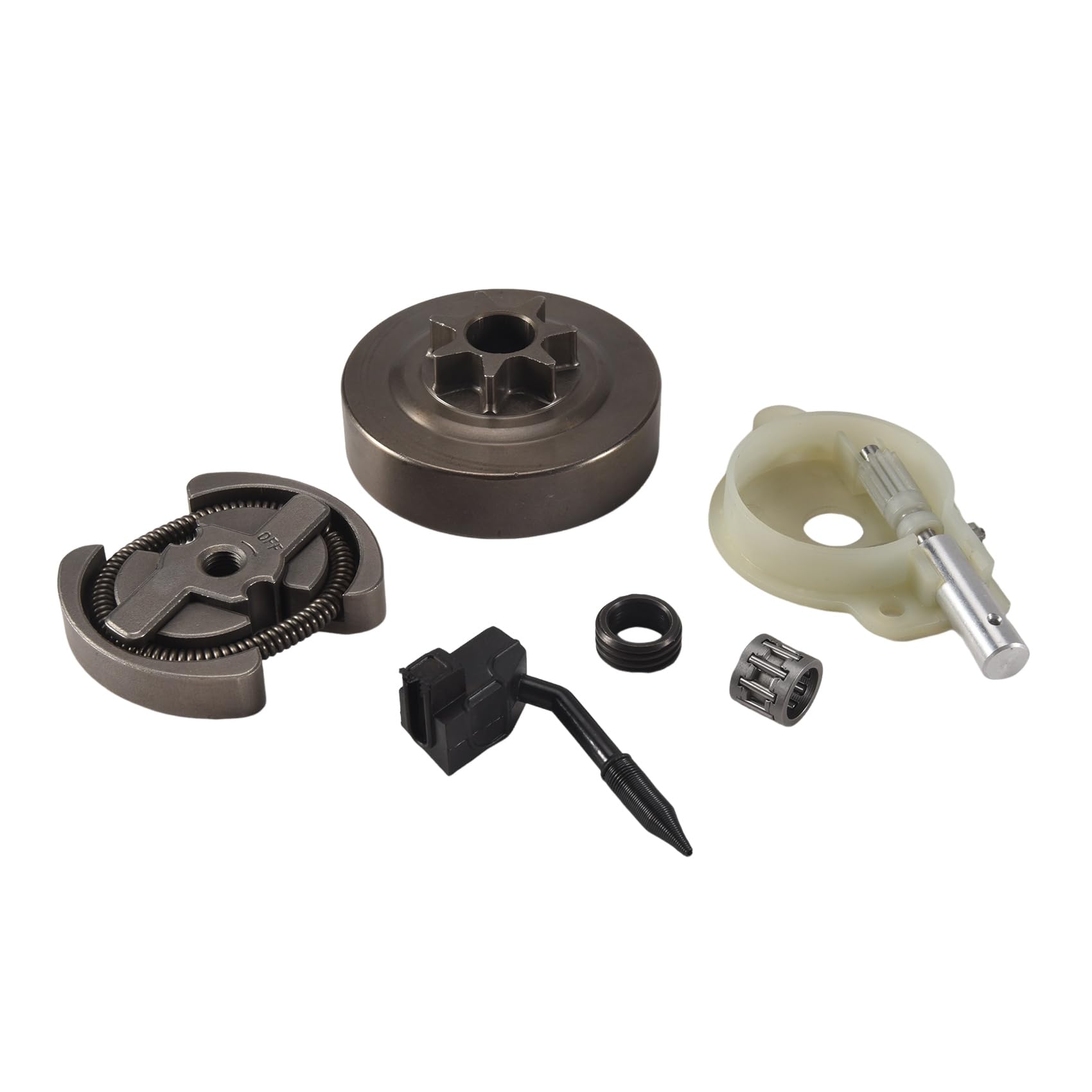 Aisuoka 325-7T Clutch Drum Bearing Oil Pump, Worm Gear Set for 137 136 141 142 36 41 Chainsaw 530014949