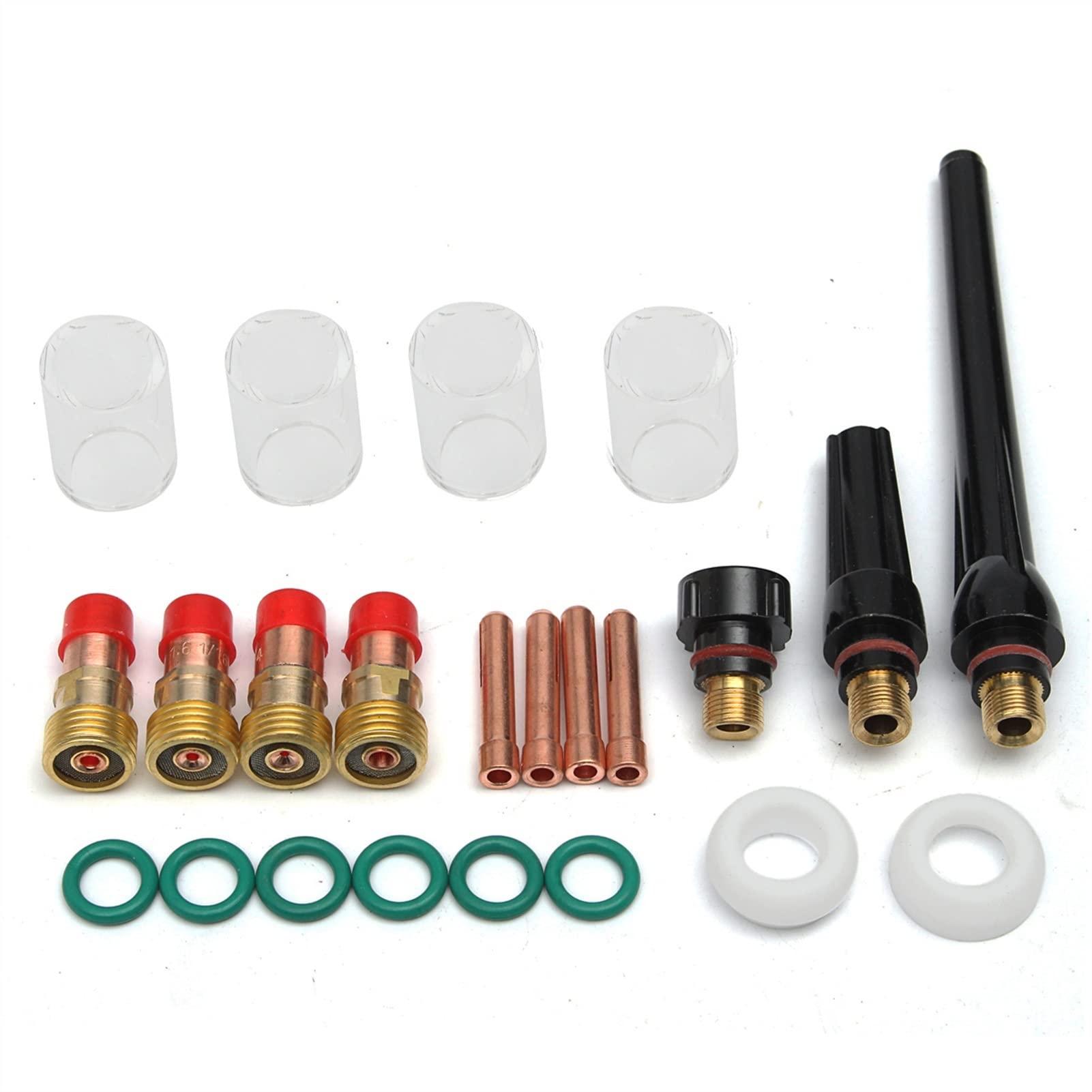 WZDDXUNSF 23pcs/Set New TIG Welding Torch Gas Lens #10 Cup Kit for Tig WP-17/18/26 Accessories tig