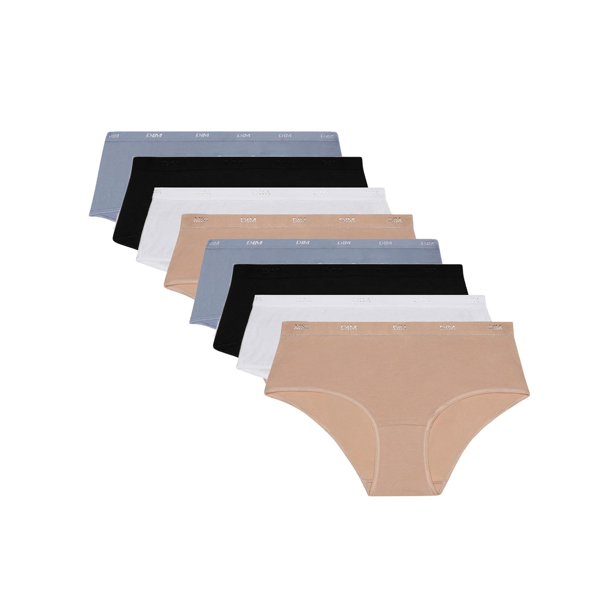 Dim Bolsillos Mujer Ecodim Algodón Cómodo y Suave Boxer Set x8
