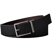 Calvin Klein Uomo Cintura Warmth Buckle 4 cm Fibbia Quadrata, Nero (Black/Ck Dark Brown/Matte Black)