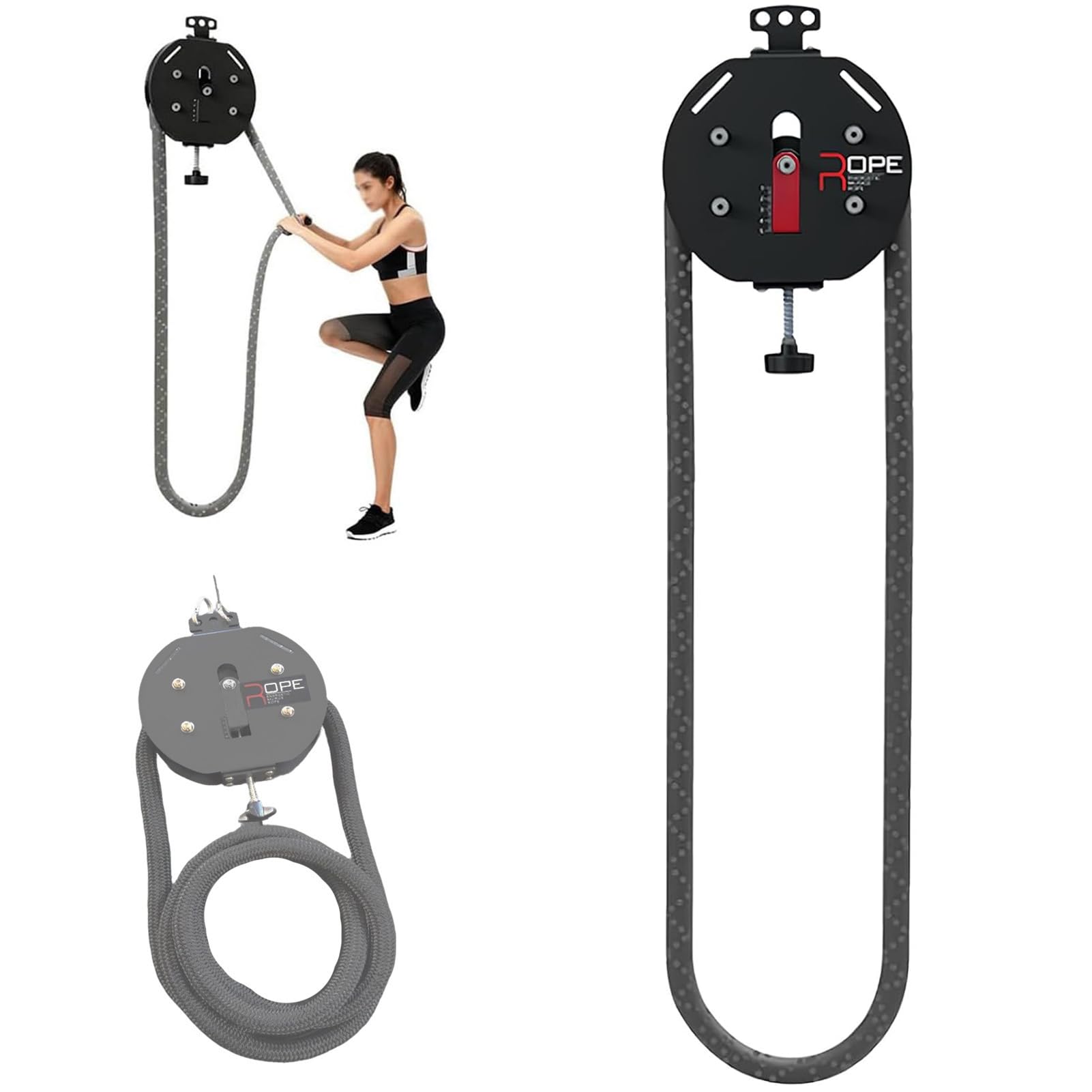 LSRFXF Endless Rope Trainer Pulley Cable Machine, Hang To Exercise Home Gym Equipment, Resistance Trainer Machine for Grip Arms Back Body Coordination Exercises
