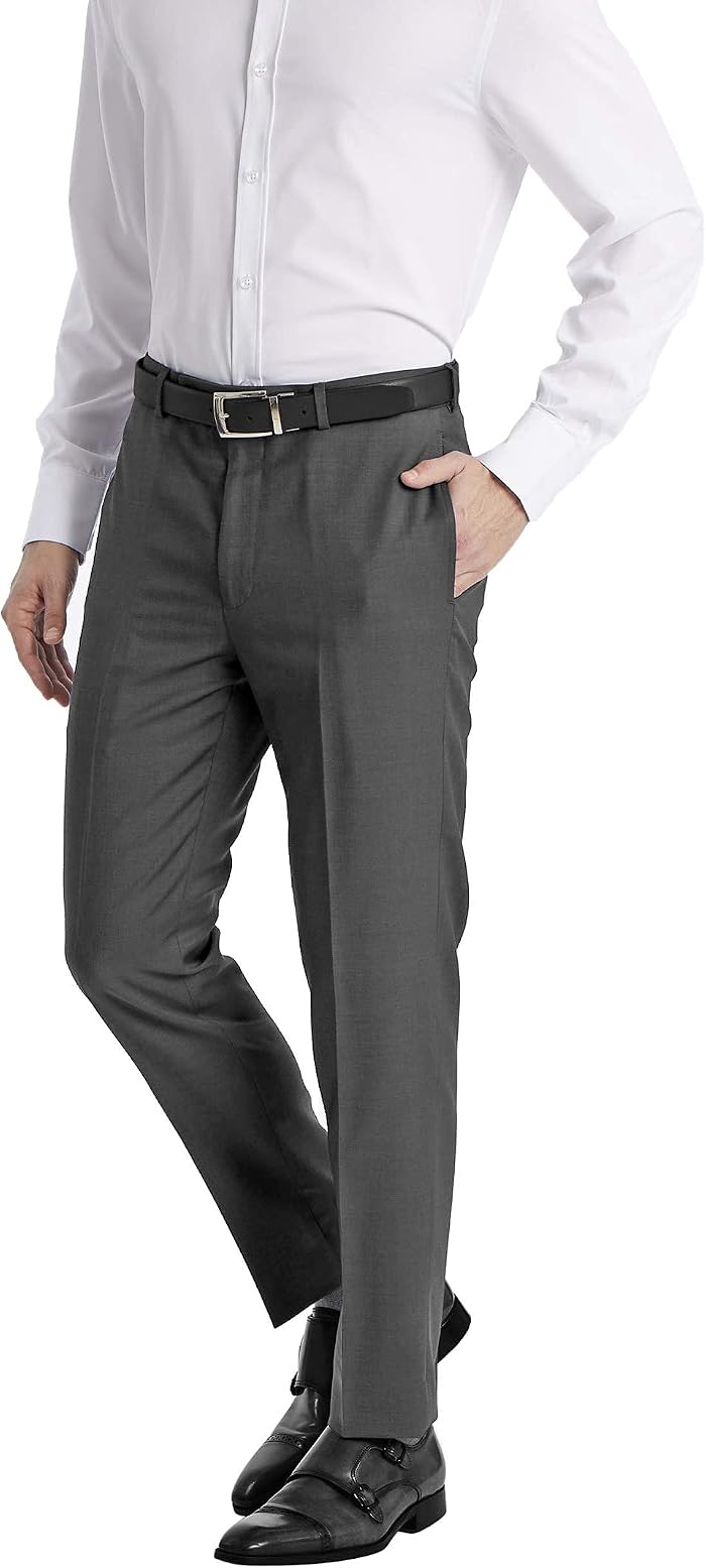Мужские брюки Calvin Klein Slim Fit Dress Pant, цвет: Серый — фото 3