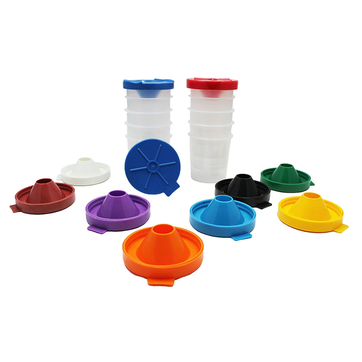 Chenille Kraft CK-5100 Round No-Spill Paint Cup Set, 3.5" Height, 19" Wide, 8.25" Length (10 per Package)