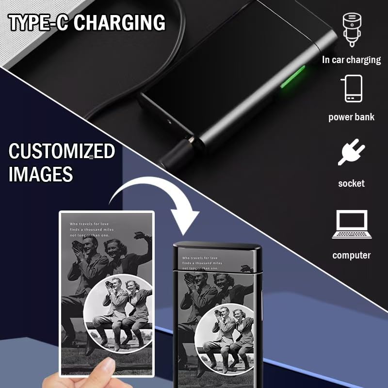 Encendedor eléctrico recargable de plasma con indicador LED miniatura 5