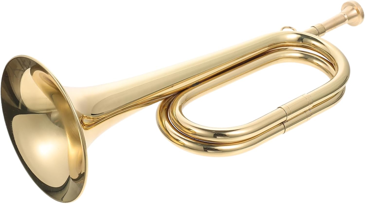 KESYOO Copper Golden Bugle Trumpet for Military Orchestra Portable Lightweight Horn for School Band Beginners Easy to Play Melodious Sound Instrument