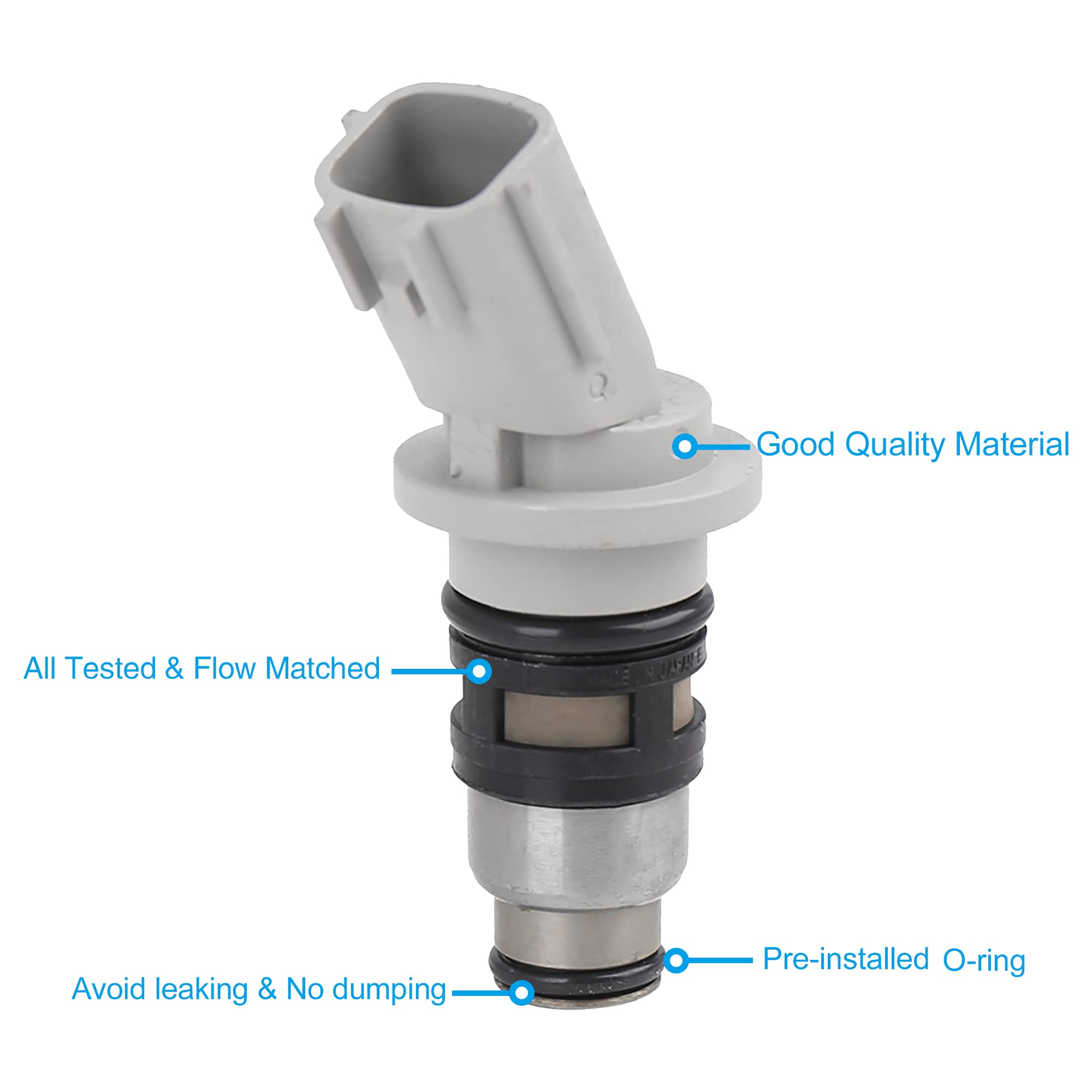 sourcing map Inyector De Combustible Para Nissan March K11 1992-2003 1Pc | 16600-41B00, 16600-93Y00, A46-H02, DC 12V, Bajo Impedancia, Facil Instalacion, Reduce Consumo, Duradero