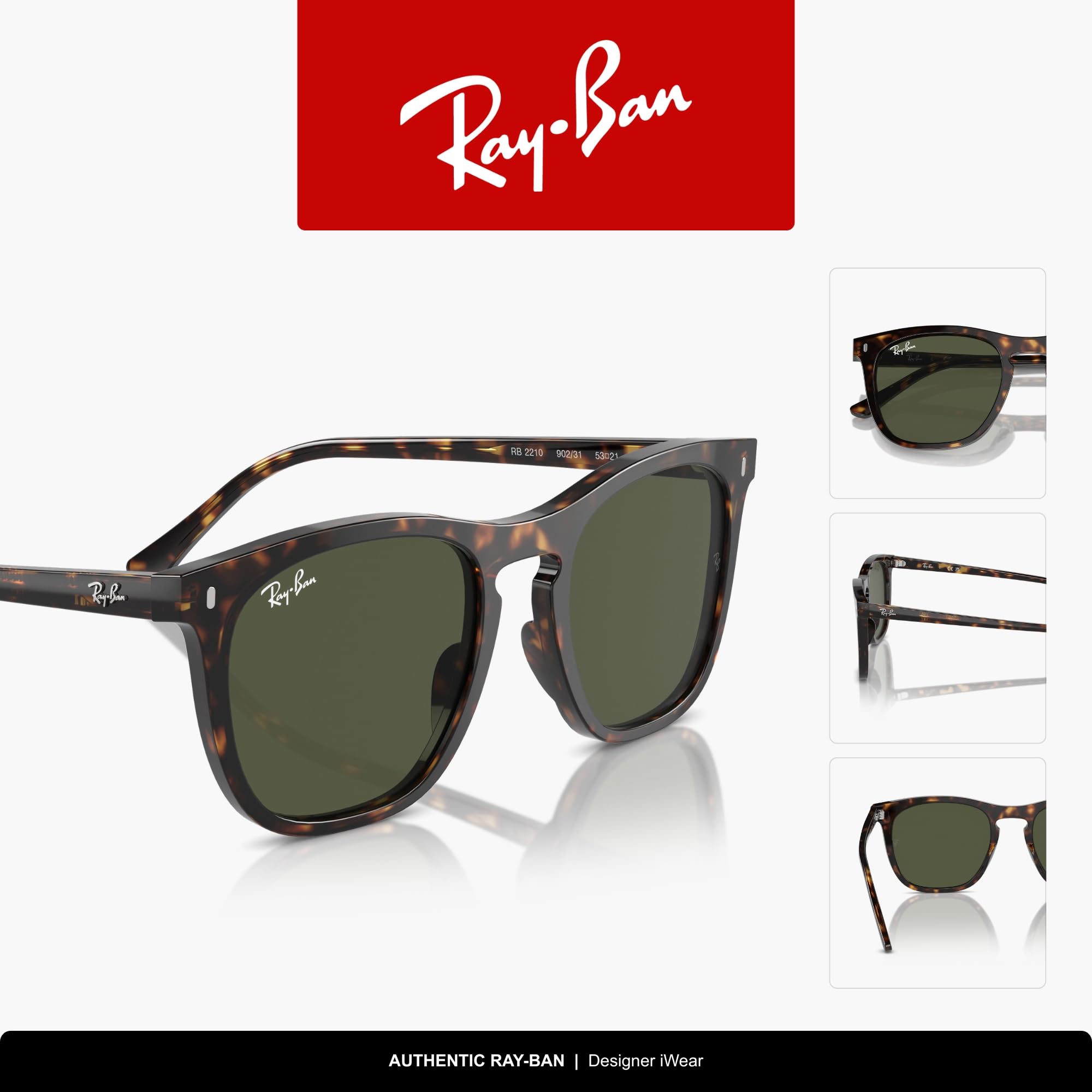 Ray-Ban Quadratische Sonnenbrille Rb2210