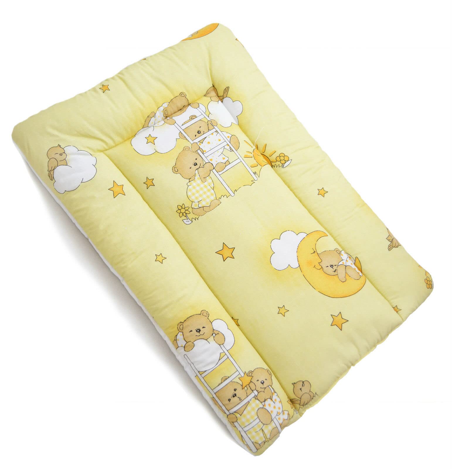 BABYMAM Baby Changing Mat 100% Cotton Padded Soft Nursery for Unit (Ladder Cream)
