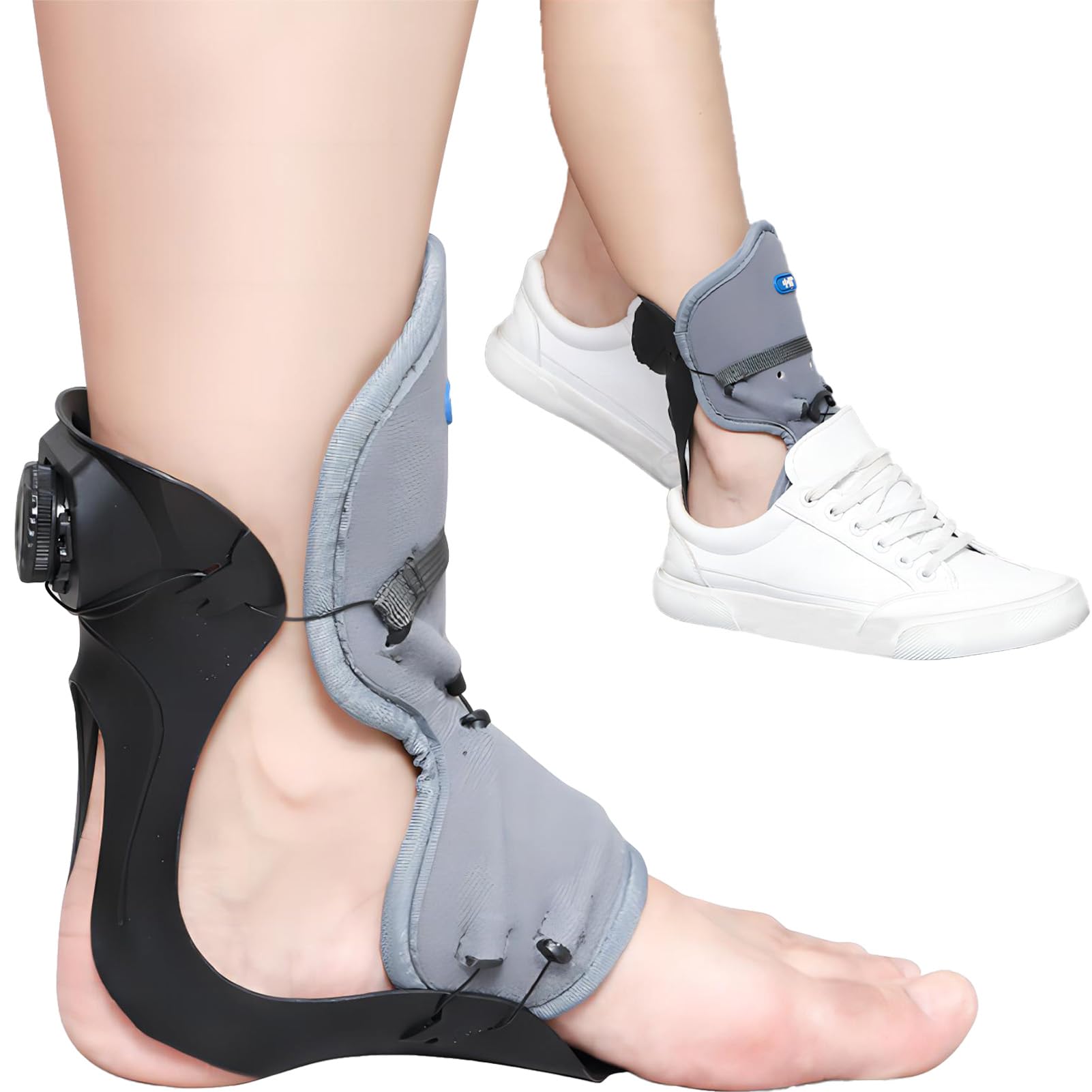 Attelle AFO pour Pied Tombant – Orthèse de Cheville et Pied réglable pour AVC, paralysie nerveuse, hémiplégie – Attelle légère et Confortable pour Usage Quotidien