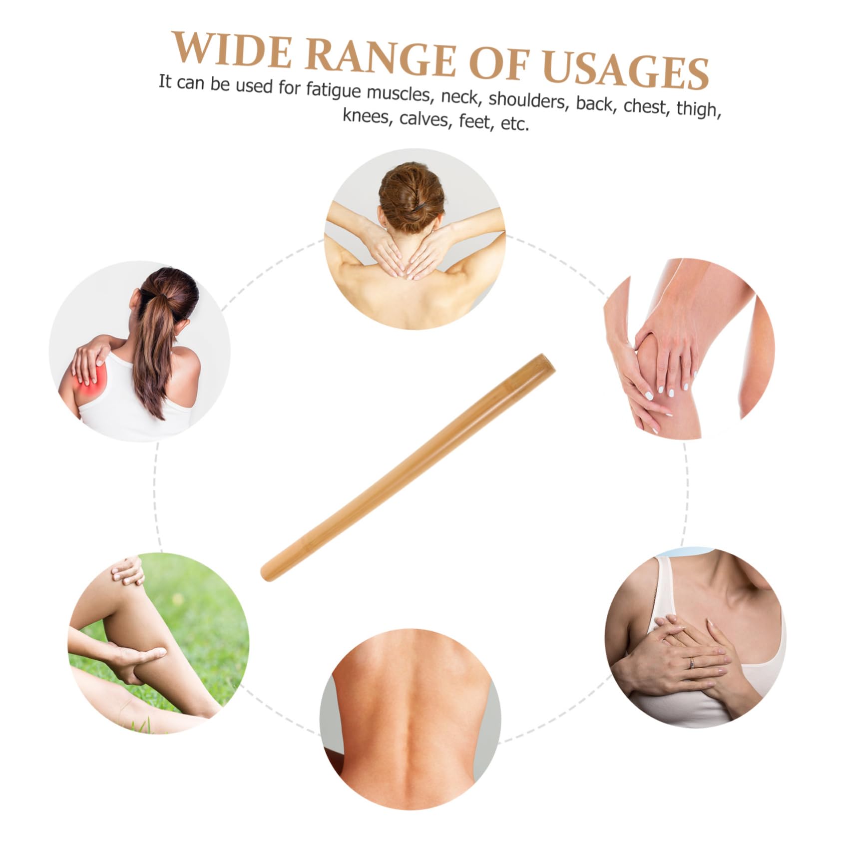 2 Varillas De Masaje De Bambú Rodillos De De Estimulación Herramientas Manuales Para Hombros Y Cuello Rodillos De Masaje Para Esculpir Masaje De Pies Con Presión