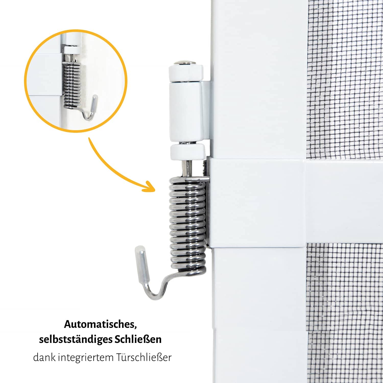 empasa Insektenschutz Fliegengitter Tür Alurahmen MASTER PRO | mit Scharnierkleber als Selbstbausatz, Farbe:braun, Größe:100 x 210 cm