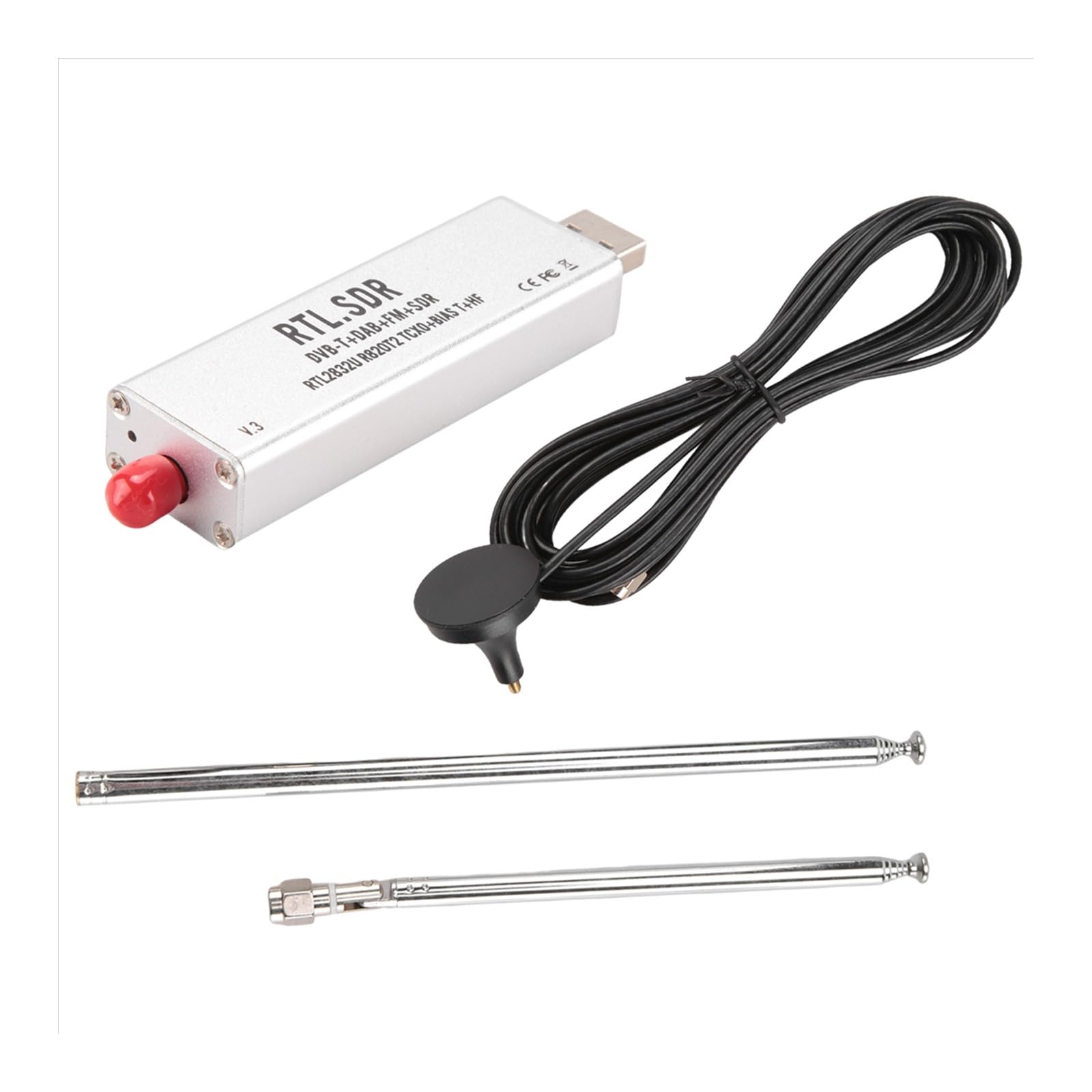 Bydezcon Wideband Software Receiver from 0.1MHz-1.7GHz with Temperature Compensated Oscillators for Experimentation