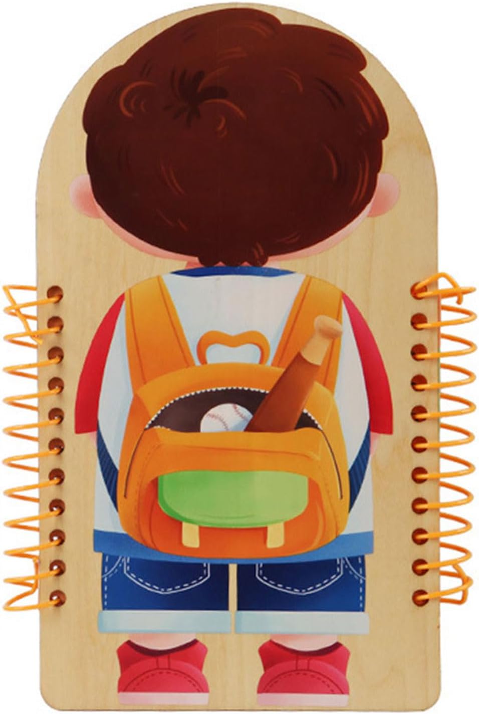 Early Learning Dressing Trainer Hands on Wooden Practice Board for Clothing Practice Motor Skills Development Wooden Hand Eye Coordination Training