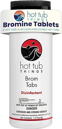 Bromine Tablets for Hot Tub & Spa - Powerful Water Sanitizer for Clean and Safe Water, Ideal for Hot Water & Sensitive Skin, Compatible with Bromine Floaters & Spa Systems - 1.5 Pounds