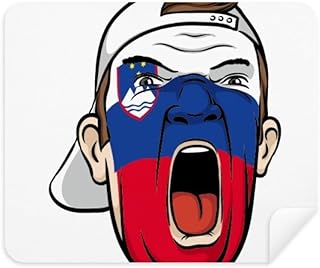 Slovenia Flag Makeup Head Screang Cap Cleaning Cloth Screen Cleaner 2pcs Suede Fabric