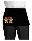 TOOLOUD Gingerbread Man Couple Dark Adult Mini Waist Apron
