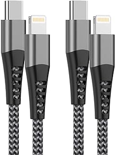 USB C to Lightning Cable 1M+2M[Apple MFi Certified], USB C iPhone Charger Cable Nylon Braided iPhone Fast Charger Cable iPhone Cable Fast Charging Lead Wire for iPhone 14 13 12 11 Pro Max/Mini/XS/8/SE