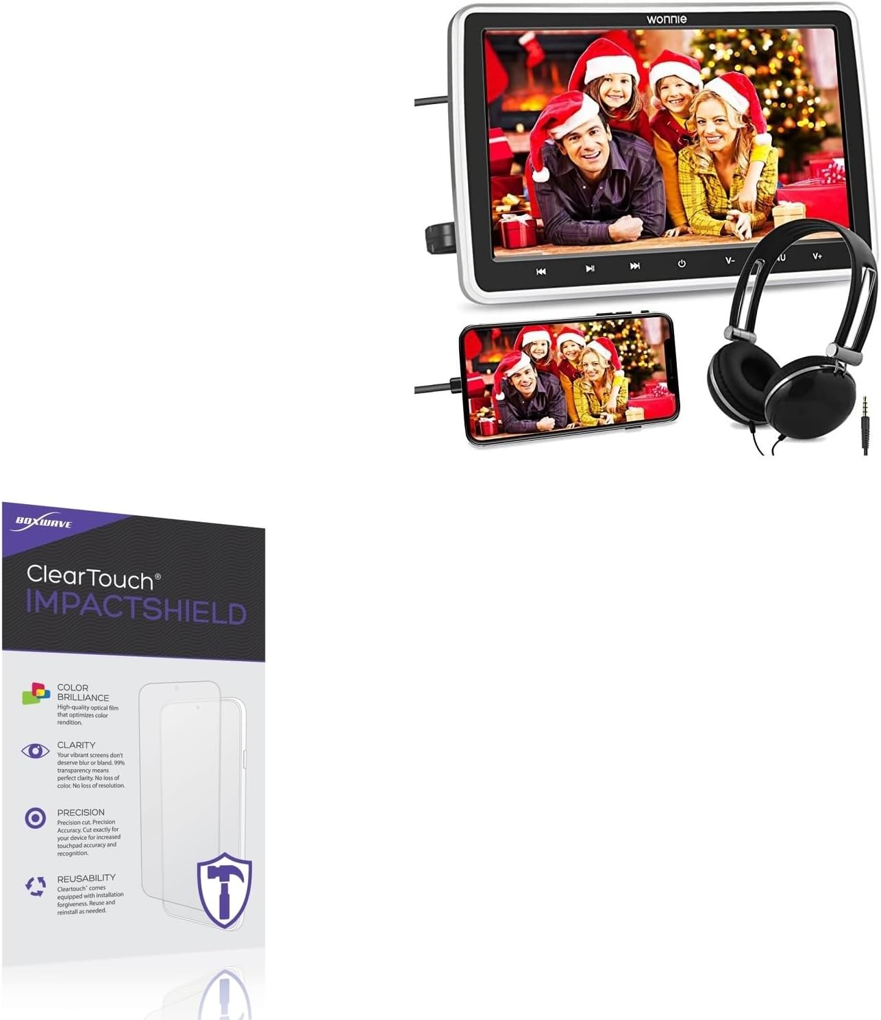 BoxWave Screen Protector Compatible With WONNIE DH112257 - ClearTouch ImpactShield (2-Pack), Impenetrable Screen Protector Flexible Film