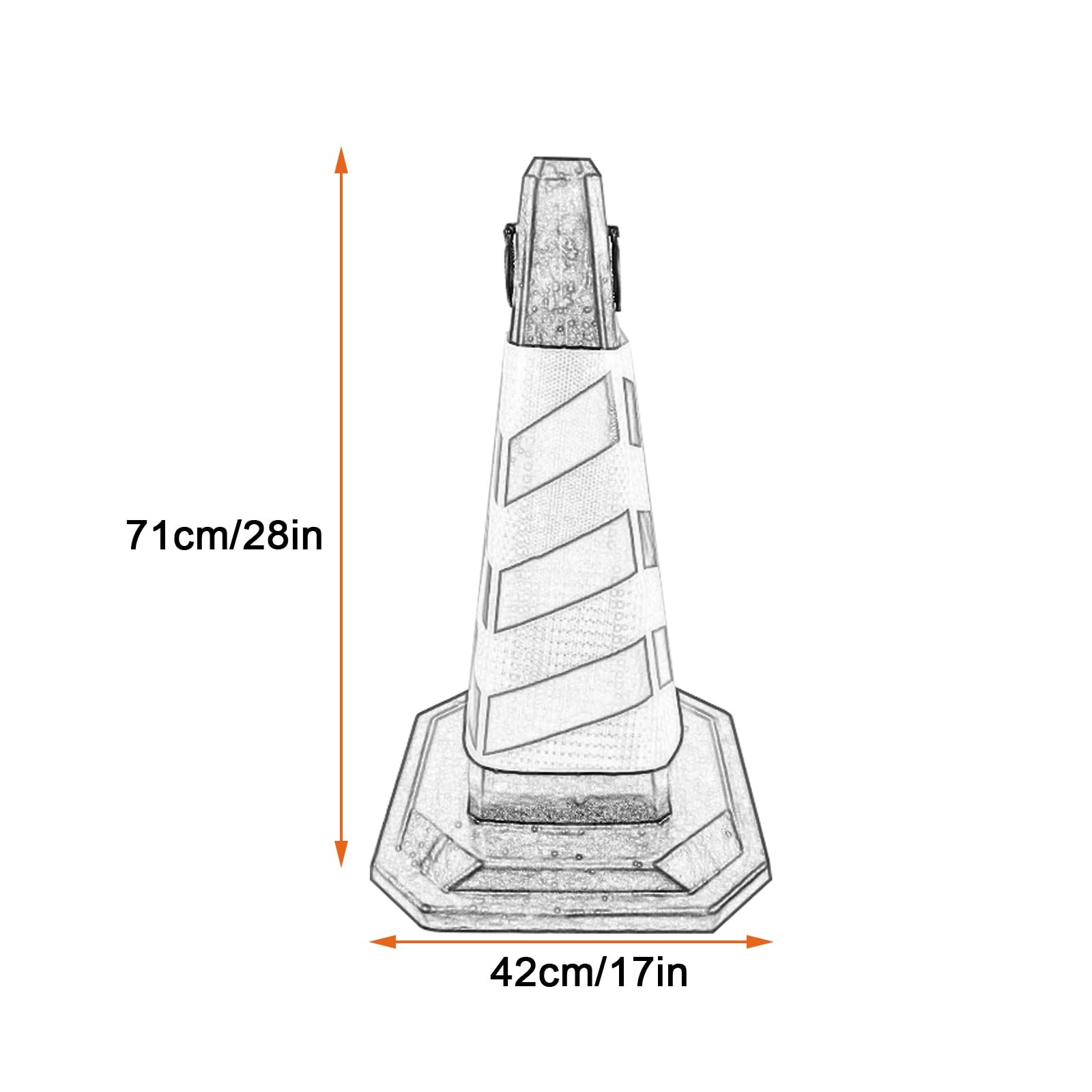 Conos Señalizacion, Postes Flexibles de Tránsito, con 2 Asas, Resistente a la Presión, Colores Llamativos, Ideal para Zonas de Construcción y Prácticas de Conducción(Green)